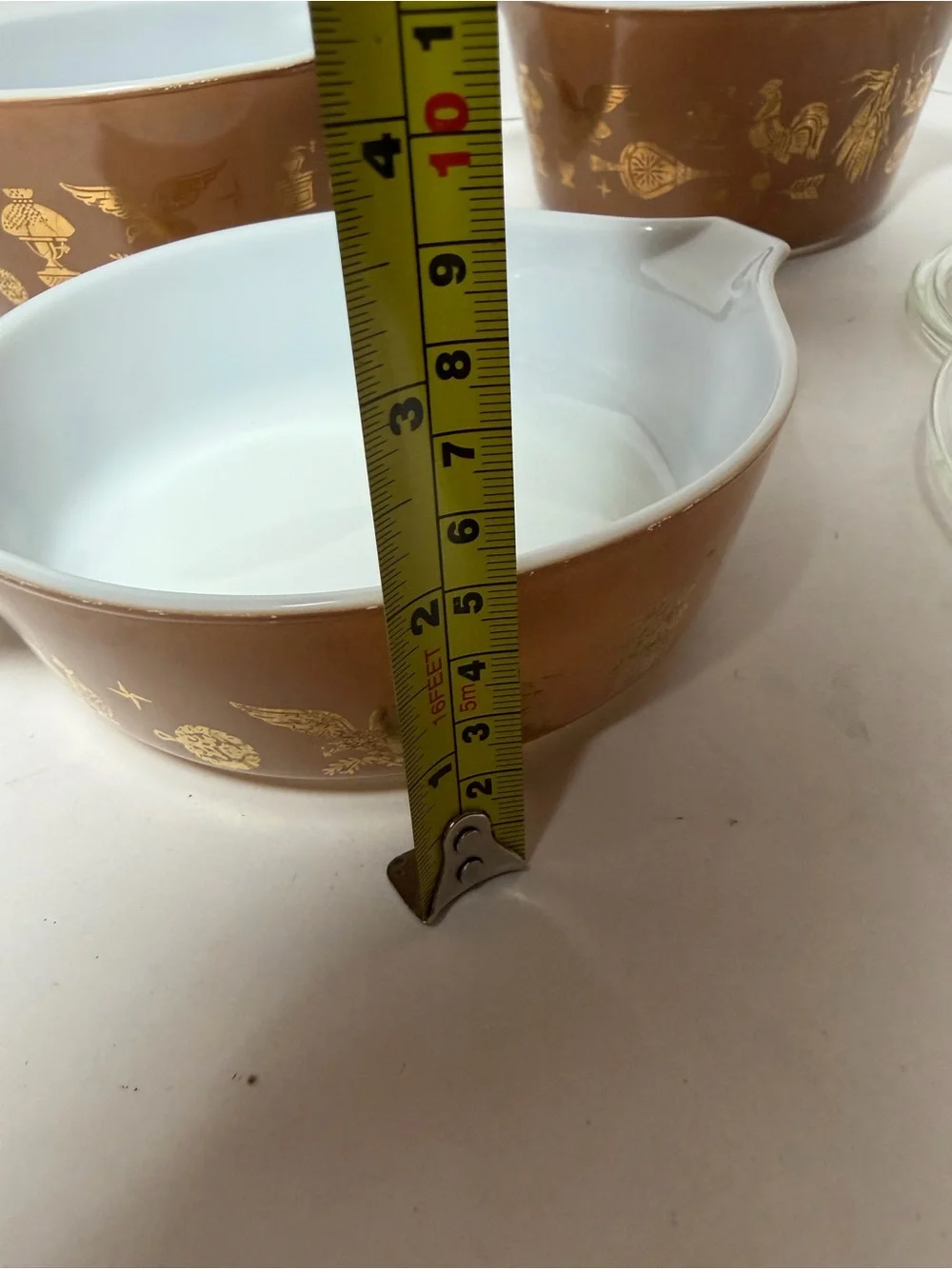 Vintage Pyrex Americana -  Brown Gold 1960s casserole dishes
